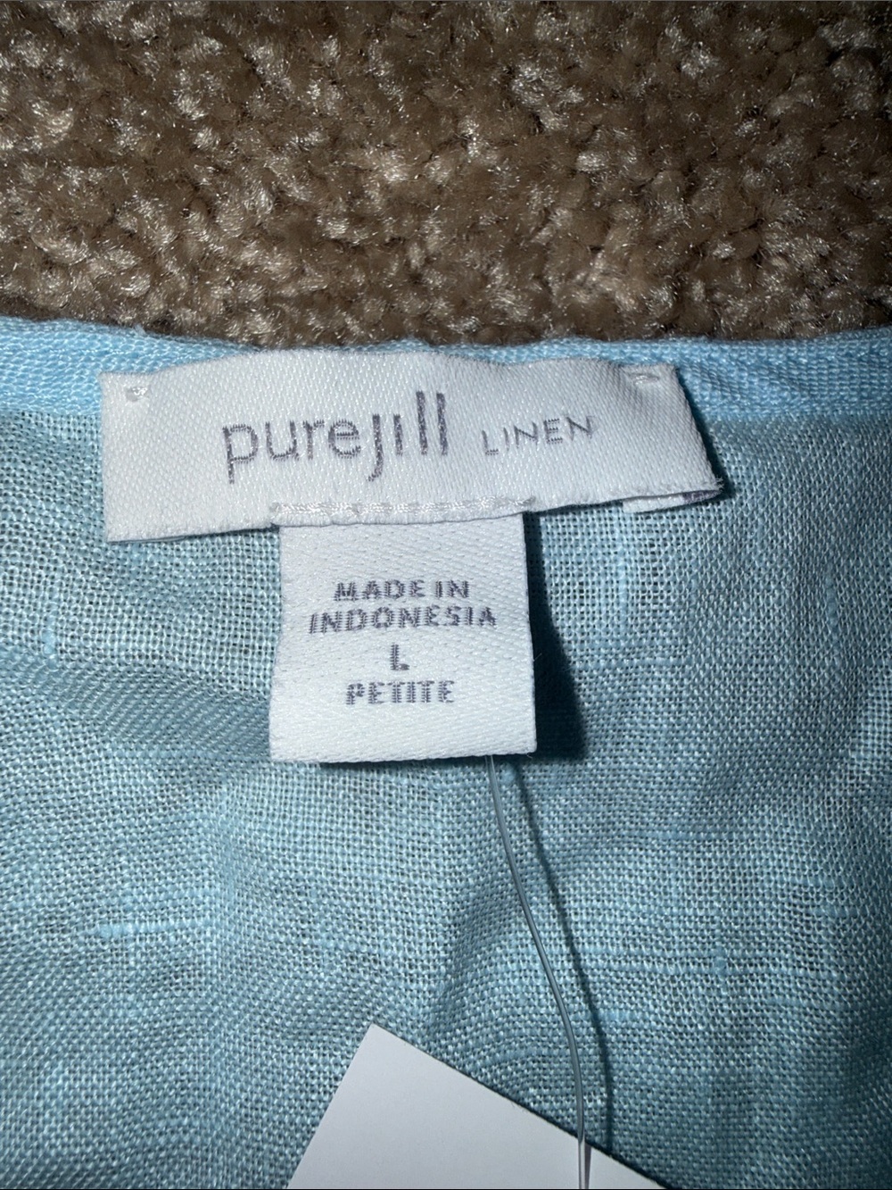 J.Jill Pure Jill Linen Popover Top Size LP - European Flax - NWT - Picture 3 of 6